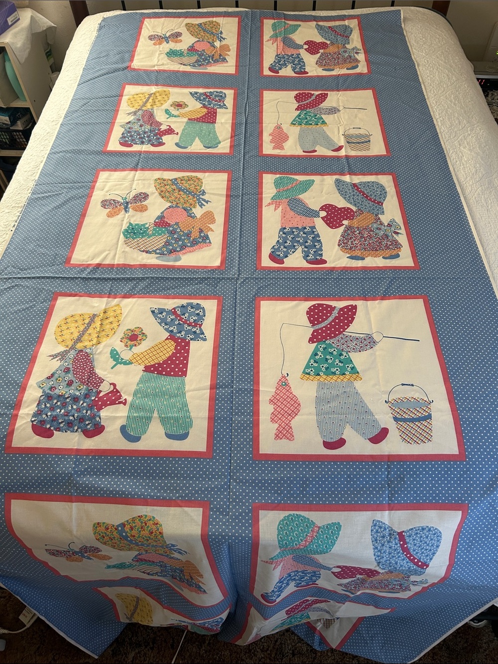 NWOT Sue and Sam quilt top panel cotton fabric 3 yards by 45”